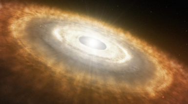 Disco protoplanetario en torno a una estrella joven