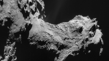 Imagen del cometa 67P tomada el 24 de septiembre por la misión Rosetta